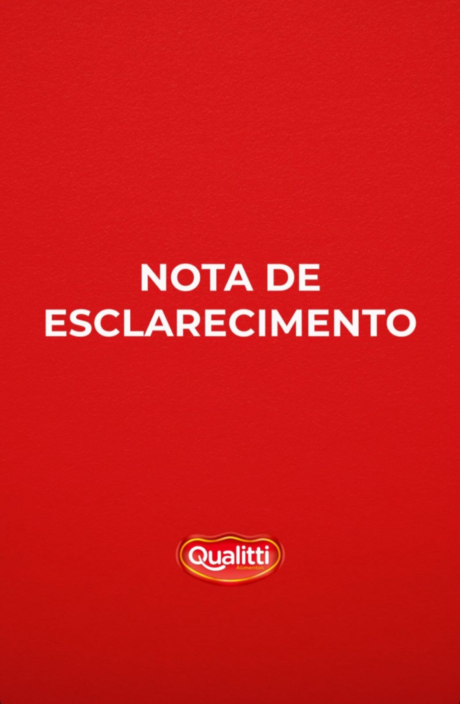Qualitti alimentos esclarece decisão judicial e reafirma regularidade e suas atividades 